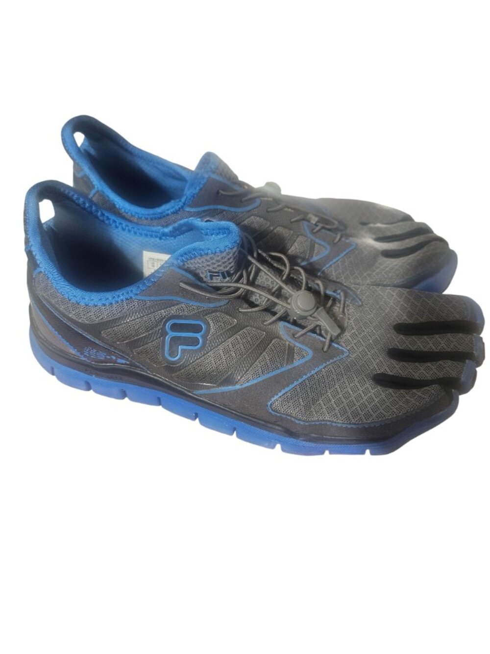 Fila Mens Toe Shoes Athletic Running Sneakers Gray/Blue Size 10 US - Picture 4 of 7